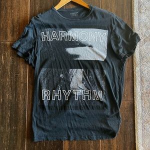 All Saints Harmony & Rhythm black T-shirt medium